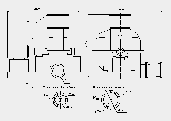Одноступенчатые газовые турбокомпрессоры ТГ-300-1,18-В1