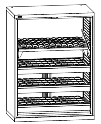 ВС-053 шкаф инструментальный, салазки, держатели инструментов