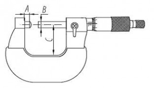 Микрометр трубный МТ, схема.