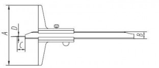 Штангенглубиномер отраслевой нониусный с продольным выступом ШГО 5, измерительный инструмент, Россия.