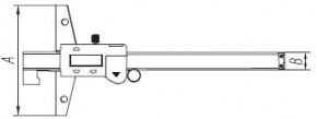 Штангенглубиномер отраслевой цифровой с поперечным выступом ШГОЦ 2, измерительный инструмент, Россия.