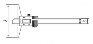 Штангенглубиномер цифровой ШГЦ, измерительный инструмент, Россия.