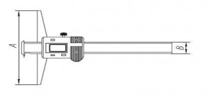 Штангенглубиномер цифровой ШГЦДВ, измерительный инструмент, Россия.