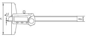 Штангенглубиномер цифровой ШГЦПВ, измерительный инструмент, Россия.