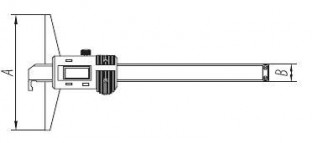 Штангенглубиномер цифровой ШГЦВ, измерительный инструмент, Россия.