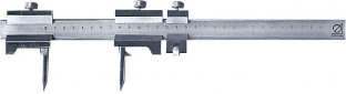 Штангенциркуль отраслевой нониусный ШЦО-12 измерение расстояния между цилиндрическими отверстиями.