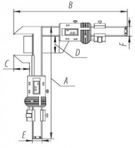 ШЦОЦ14 штангенциркуль цифровой зубомерный, схема.