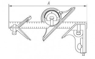 Угломер комбинированный УМ6, измерительный инструмент, Россия.