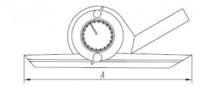 Угломер с круговым циферблатом УМ5, измерительный инструмент, Россия, Эталон.