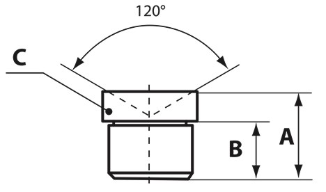 Пресс-масленка воронкообразная D1 A, заколачиваемая, схема