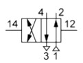 Пневмораспределитель В63-13, -14, -15, пневмосхема.