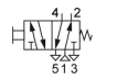 Пневмосхема пневмораспределителя 5Р4(6,10,16)-253.