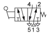 Пневмосхема пневмораспределителя 5Р4(6,10,16)-263.