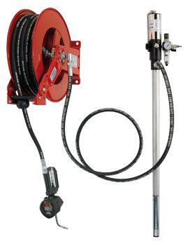 Стационарная пневматическая система раздачи масла. 2984 Стационарный пневматический комплект для раздачи масла, с катушкой для шланга, Flexbimec.