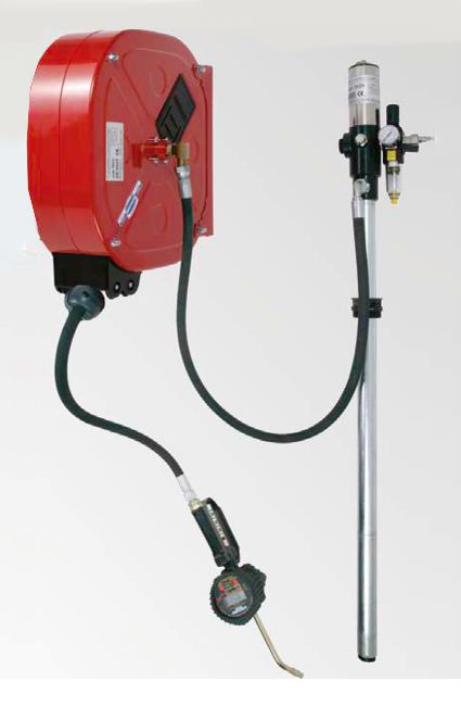 Стационарная пневматическая система раздачи масла. 2994 Стационарная пневматическая система раздачи масла с закрытой катушкой для шланга, Flexbimec.