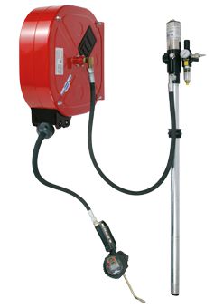 Стационарный пневматический комплект раздачи масла, с катушкой. 2994 Стационарный пневматический комплект раздачи масла с закрытой катушкой, Flexbimec.