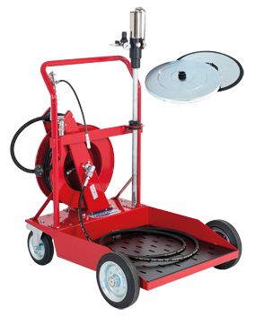 Смазочный комплект на тележке с пневмонасосом 4911 смазочный комплект на тележке с пневмонасосом, для бочек 180 кг, Flexbimec.