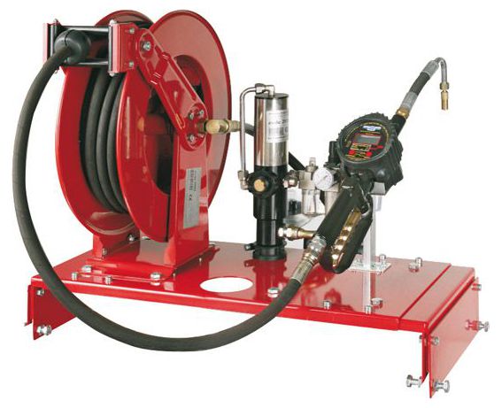 Комплект пневматический для раздачи масла с кронштейном и шланговой катушкой. 8206 Комплект пневматический масла с кронштейном и шланговой катушкой, Flexbimec.