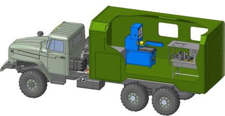 Мобильный топливный участок. Мобильный топливный участок, кунг для ремонта ТНВД, форсунок, топливной аппаратуры.
