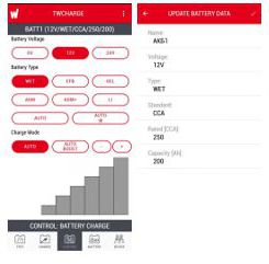 BATTERY CONNECT APP смена режимов.