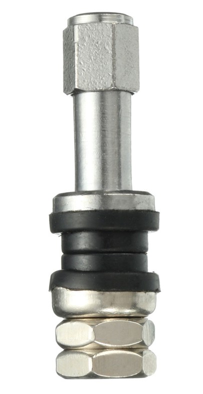 Вентиль металлический TR43E (V-4) для б/к легковых дисков, длина 43 мм.