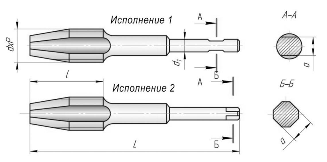 Метчик м6 чертеж