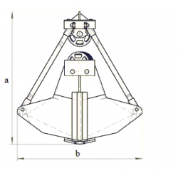 Грейфер одноканатный двухчелюстной с автоматической защелкой