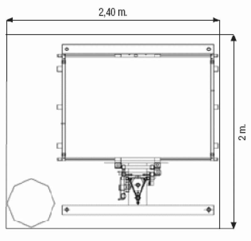 Строительный мачтовый подъемник Camac EC-300/120, размеры.