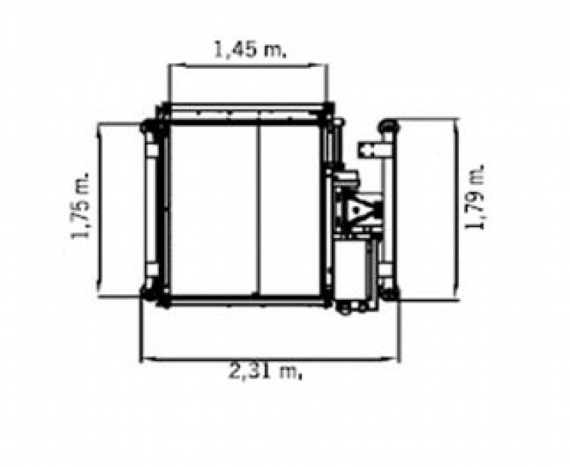 Подъемник Camac EC-1000/150, размеры.