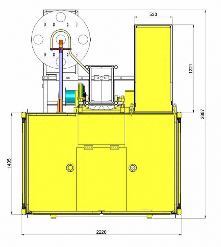 Строительный мачтовый подъемник Electroelsa EHP 1500-3 PLC, размеры.