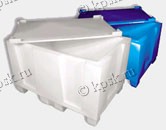 Ванна пластиковая с крышкой для пищевой промышленности (крупногабаритный двустенный пластиковый контейнер) 380 л